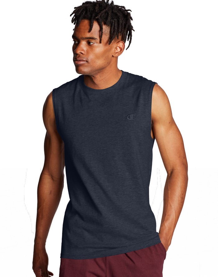 Champion Tanktop Heren - Donkerblauw - Classic Jersey ( 614835-DBQ )